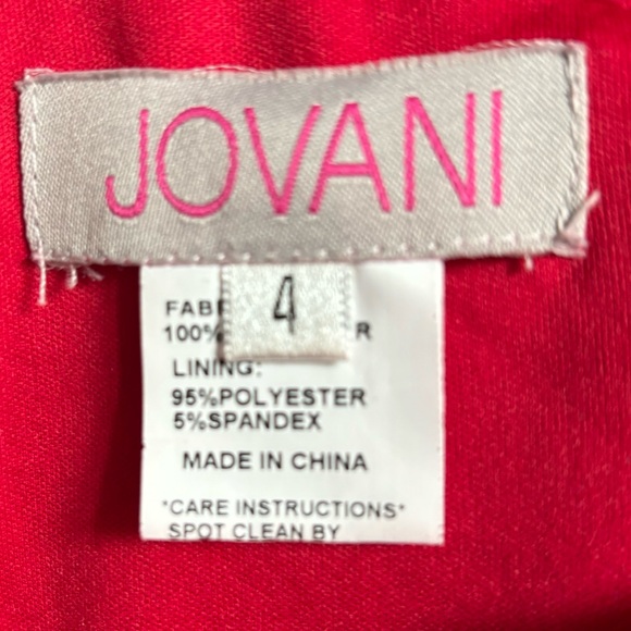 JOVANI RED FLORAL DRESS (4) - Picture 6 of 8